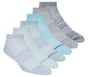 6 Pack Low Cut Sport Stripe Socks, BLUE / TURQUOISE, full image number 0