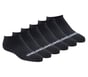 6 Pack No Show Cotton Socks, BLACK, full image number 0