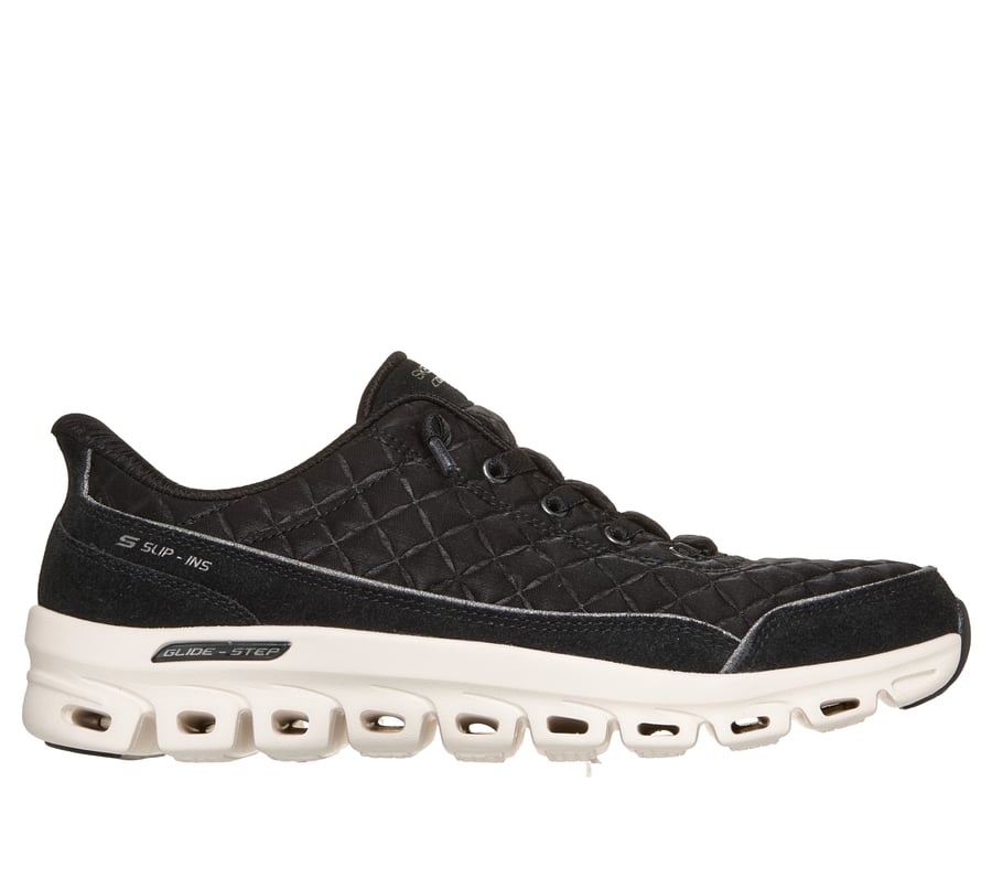 Skechers Slip-ins: Glide-Step Elevate - Cozy Fit Soft Glow, BLACK / NATURAL, fullimage number 0