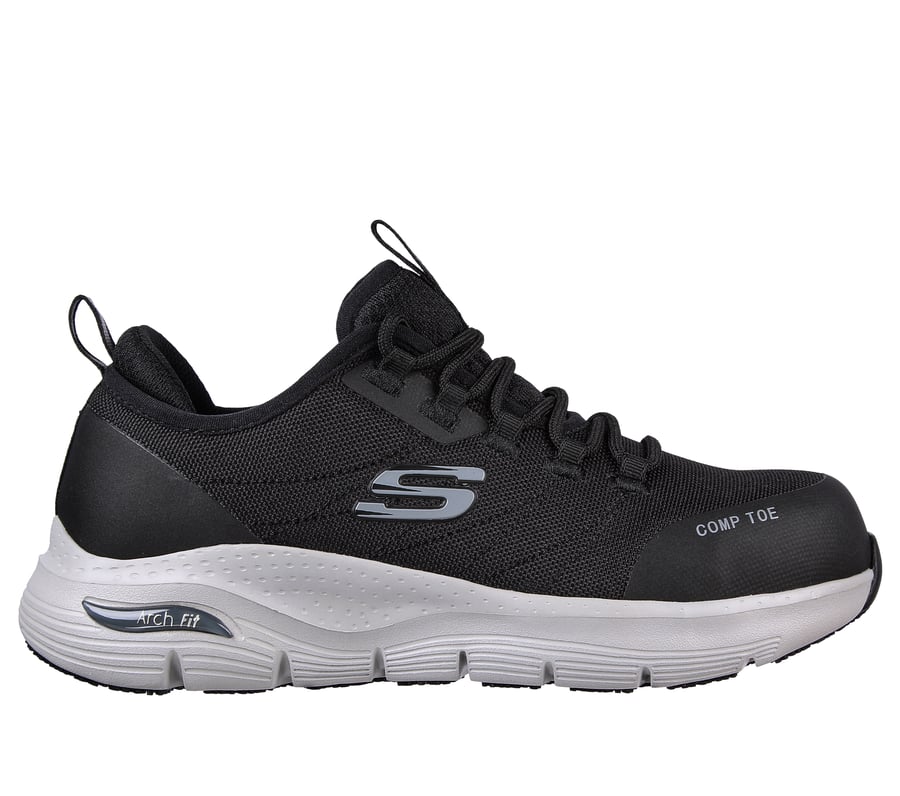 Work Slip-Resistant: Arch Fit - Ebinal, BLACK / GRAY, fullimage number 0