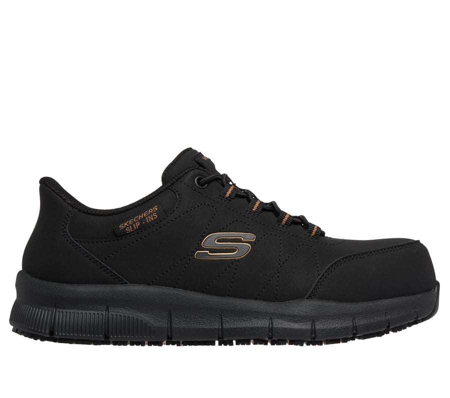 Skechers Slip-ins Work: Nampa - Tauli, BLACK / GOLD, fullimage number 0