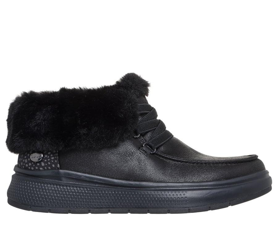 Skechers Slip-ins: BOBS Skip Cute Wave - Fur Fancies, BLACK, fullimage number 0