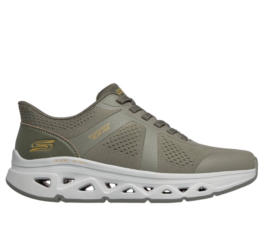 Skechers Slip-ins: BOBS Sport Arc Waves Remix - Feel Grounded, OLIVE, fullimage number 0