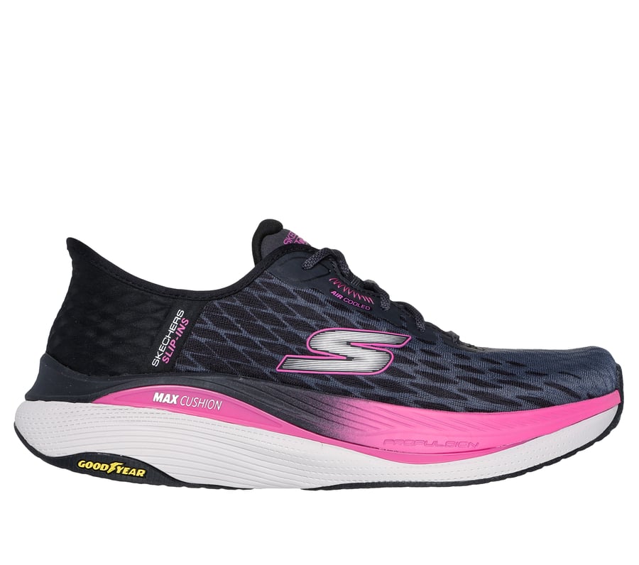 Skechers Slip-ins: Max Cushioning Propulsion - Vitality, BLACK / HOT PINK, fullimage number 0