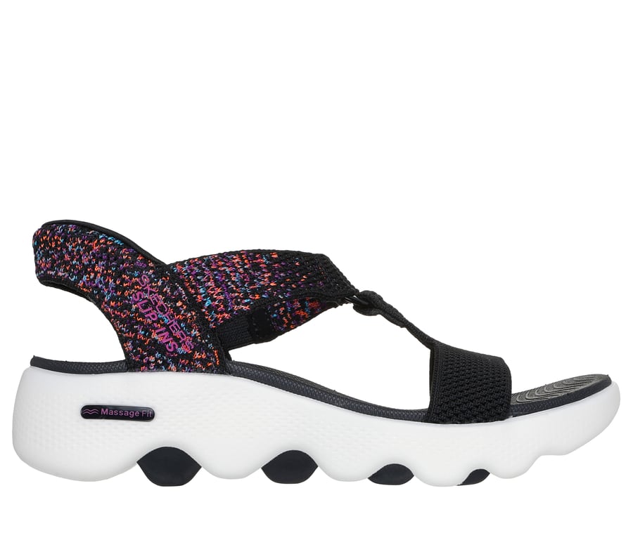 Skechers Slip-ins: GO WALK Massage Fit Sandal - Confetti Sky, BLACK / MULTI, fullimage number 0