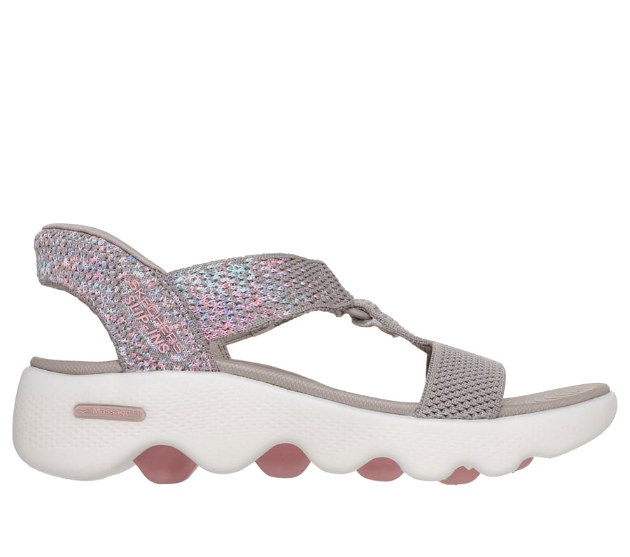 Skechers Slip-ins: GO WALK Massage Fit Sandal - Confetti Sky, TAUPE / MULTI, fullimage number 0