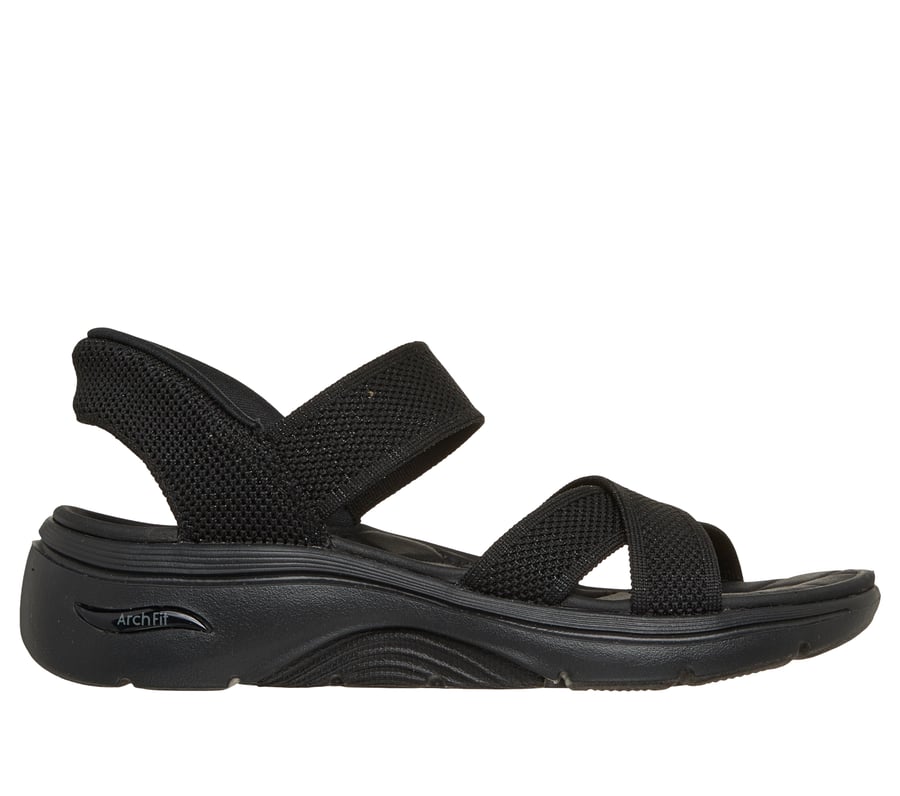 Skechers Slip-ins: GO WALK Arch Fit 2.0 Sandal - Francesca, BLACK, fullimage number 0
