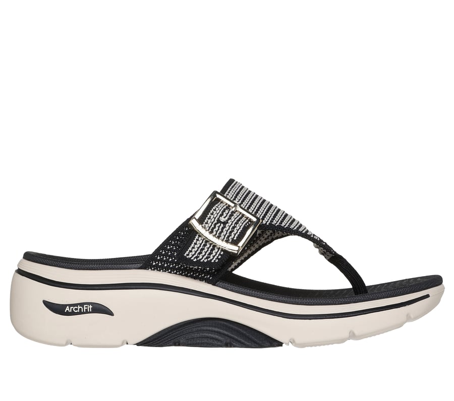 GO WALK Arch Fit 2.0 Sandal - Resort Day, BLACK / NATURAL, fullimage number 0