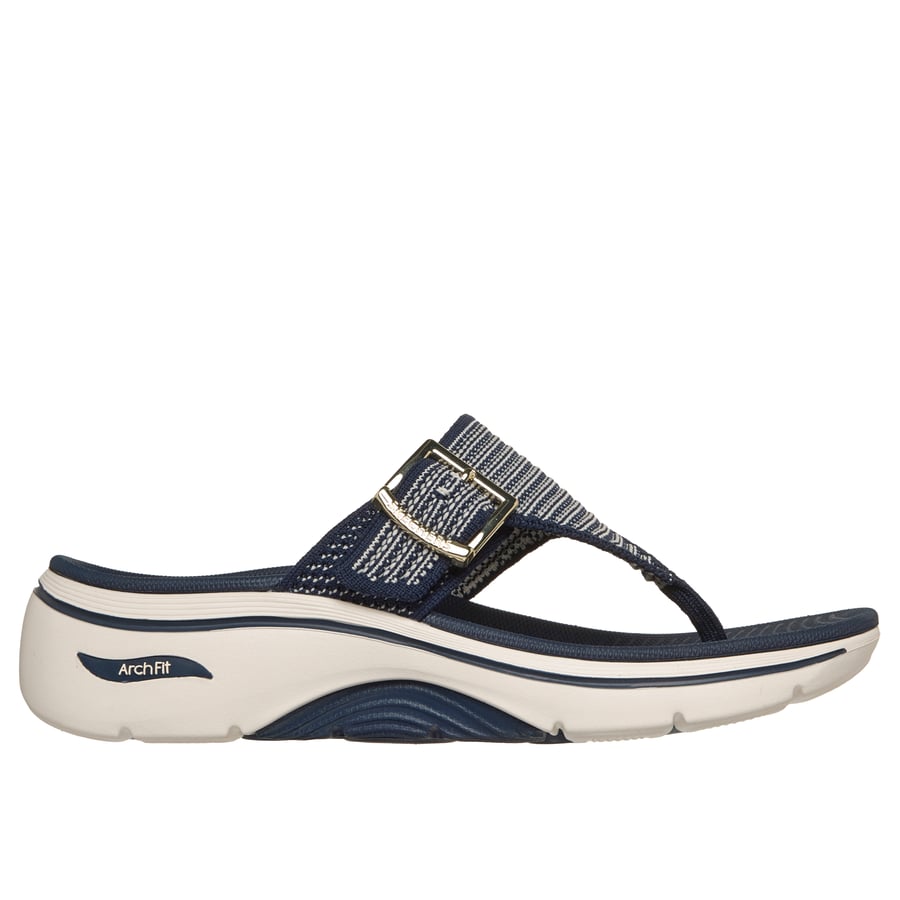 GO WALK Arch Fit 2.0 Sandal - Resort Day, NAVY / NATURAL, fullimage number 0