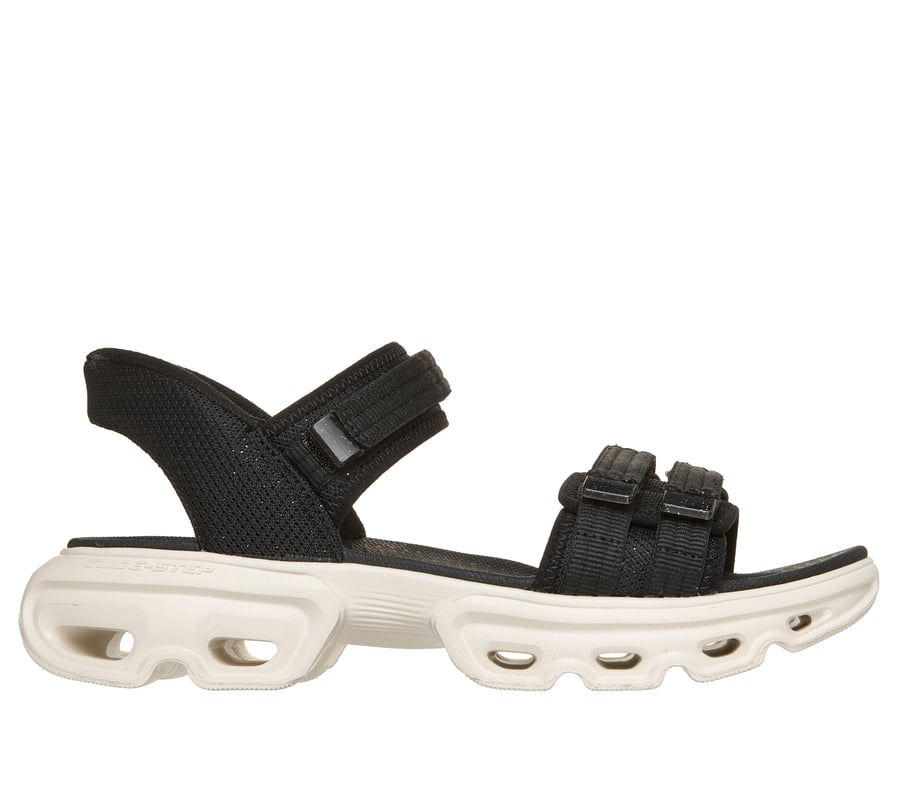 Skechers Slip-ins: GO WALK Glide-Step Bliss Sandal - Becca, BLACK / WHITE, fullimage number 0