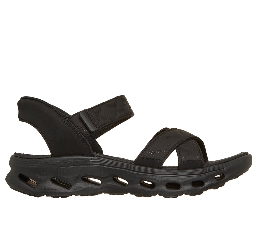 Skechers Slip-ins: GO WALK Glide-Step 2.0 Sandal - Cozy Fit Adrienne, BLACK, fullimage number 0