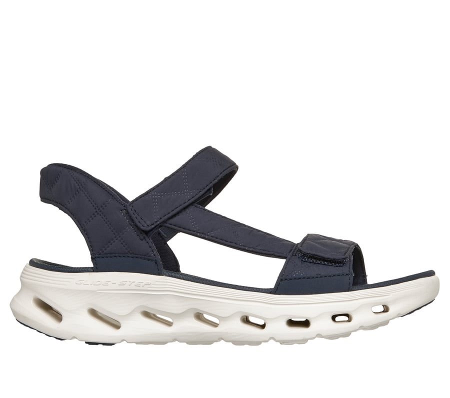 Skechers Slip-ins: GO WALK Glide-Step 2.0 Sandal - Cozy Fit Jada, NAVY / WHITE, fullimage number 0