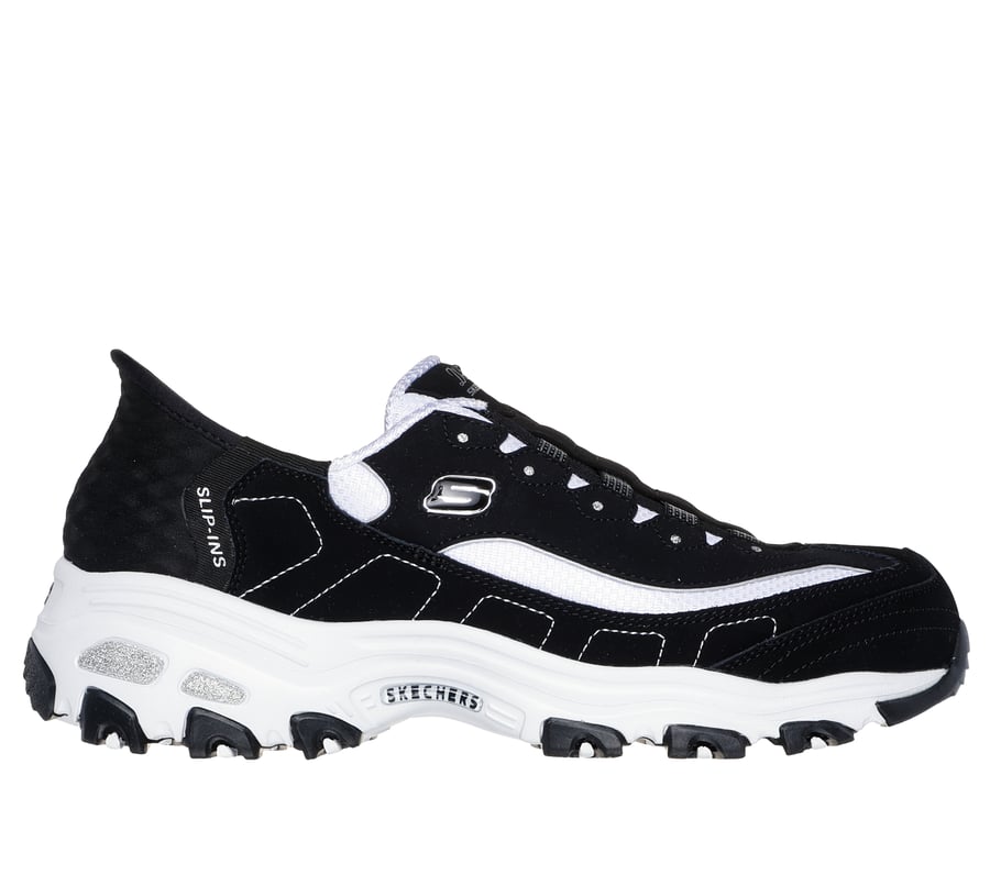 Skechers Slip-ins: D'Lites - Timeless Look, BLACK / WHITE, fullimage number 0