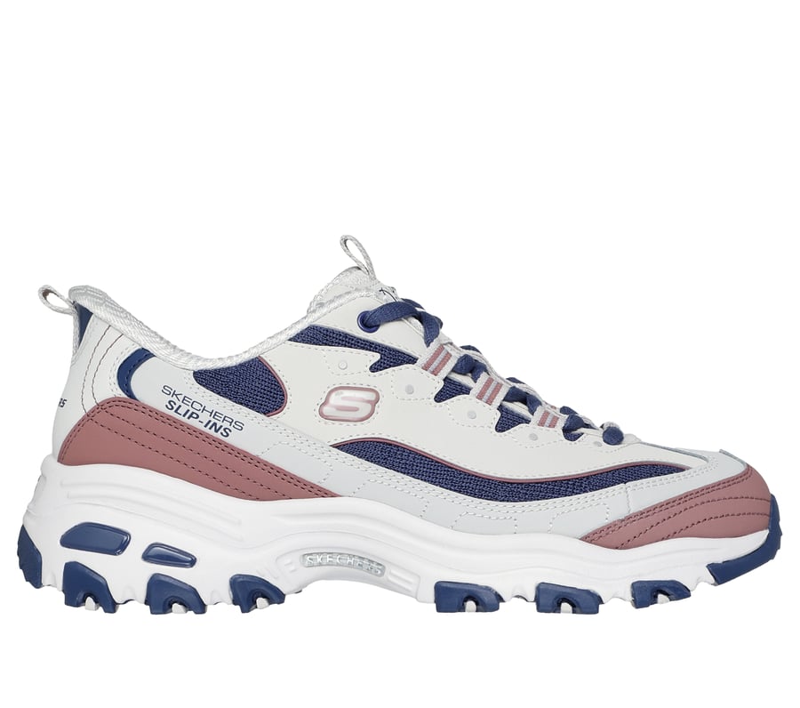 Skechers Slip-ins: D'Lites - Smooth Nostalgia, WHITE / NAVY, fullimage number 0