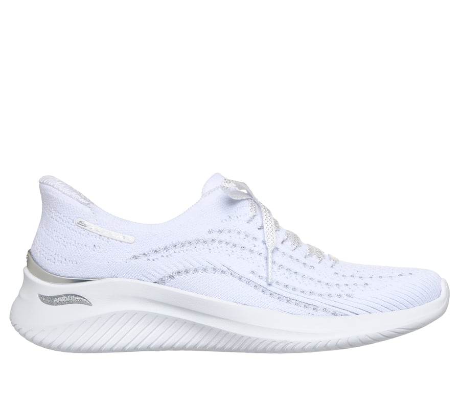 Skechers Slip-ins Martha Stewart: Arch Fit Ultra Flex 3.0 - Metallic Grace, WHITE / SILVER, fullimage number 0