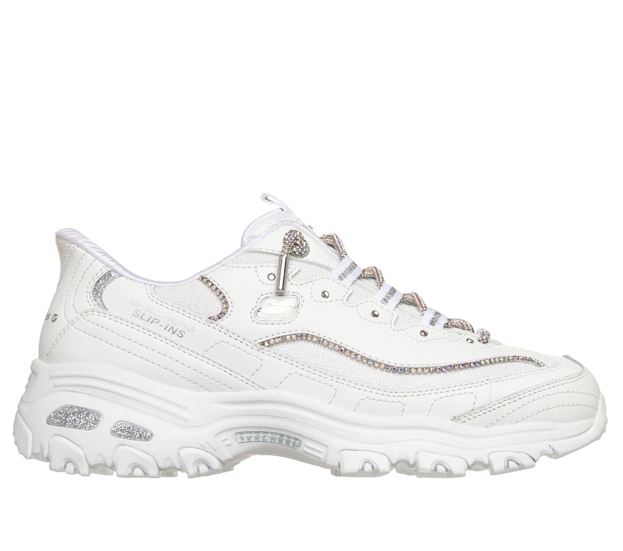 Skechers Slip-ins: D'Lites - Main Stage, WHITE / SILVER, fullimage number 0