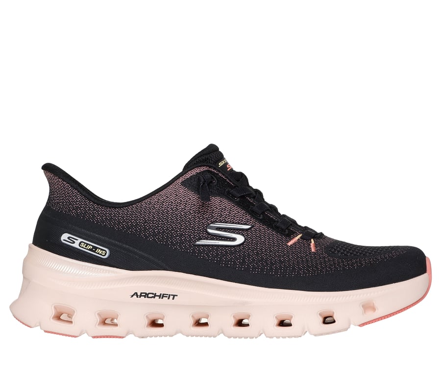 Skechers Slip-ins: Arch Fit Glide-Step Pro, BLACK / CORAL, fullimage number 0