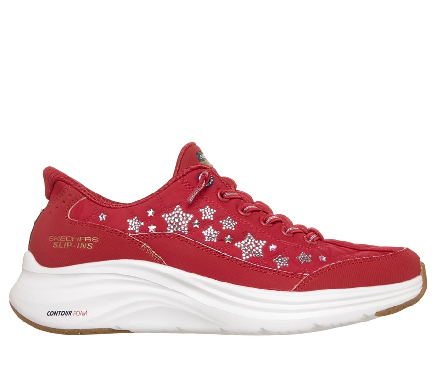 Skechers Slip-ins: Contour Foam - Cozy Fit Stars & Stripes, RED, fullimage number 0