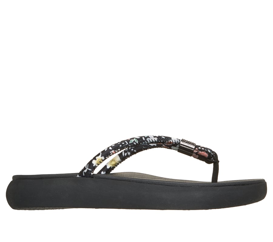 Slide-Ups Relaxed Fit: Asana Luxe - Vibrant Beauty, BLACK / MULTI, fullimage number 0