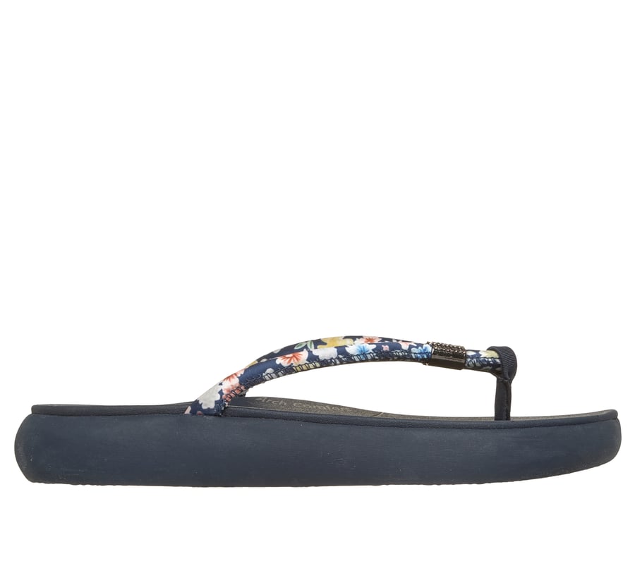 Slide-Ups Relaxed Fit: Asana Luxe - Vibrant Beauty, NAVY / MULTI, fullimage number 0