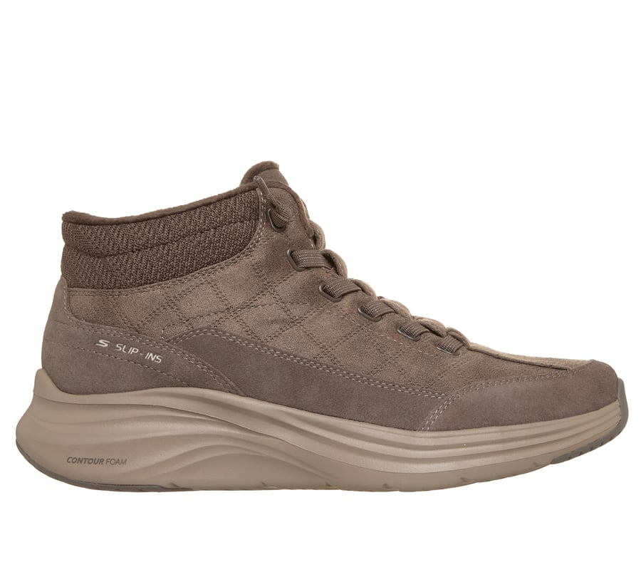 Skechers Slip-ins Relaxed Fit: Contour Foam Boot - Cozy Fit Drift, DARK TAUPE, fullimage number 0