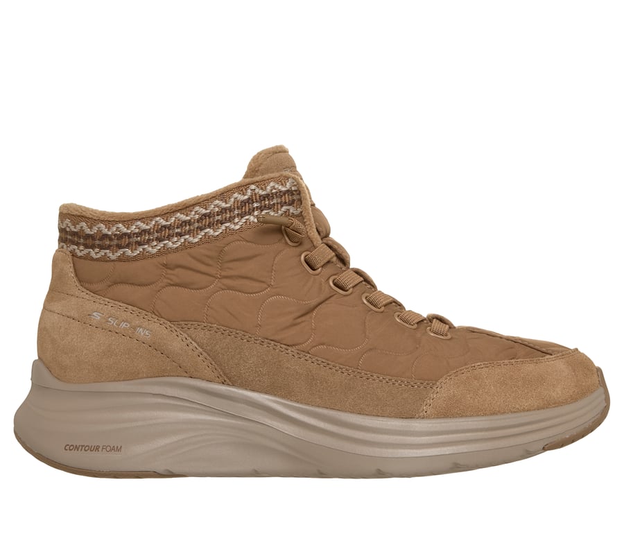 Skechers Slip-ins Relaxed Fit: Contour Foam Boot - Cozy Fit Serene, CHÂTAIGNE, fullimage number 0