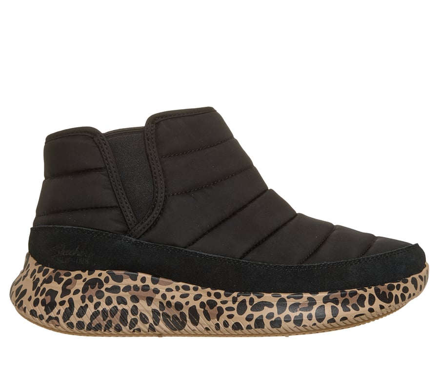 Skechers Slip-ins Relaxed Fit: Ultra Flex 4.0 Boot - Cozy Chic, BLACK / LEOPARD, fullimage number 0