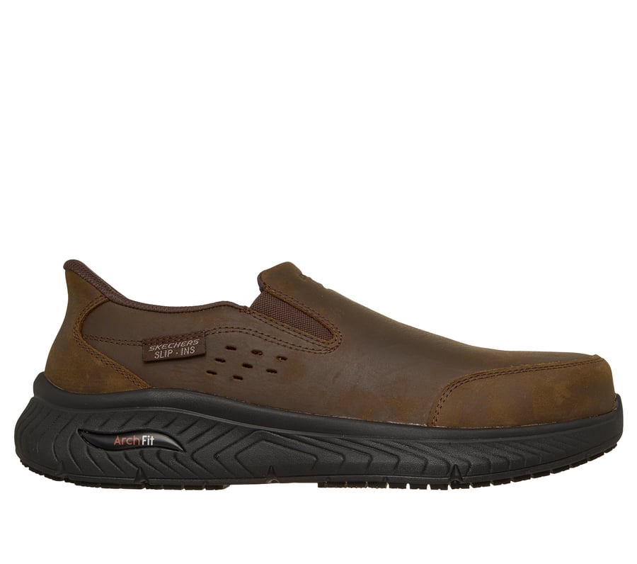 Skechers Slip-ins Work Slip-Resistant: Arch Fit Crosser, BRUN, fullimage number 0