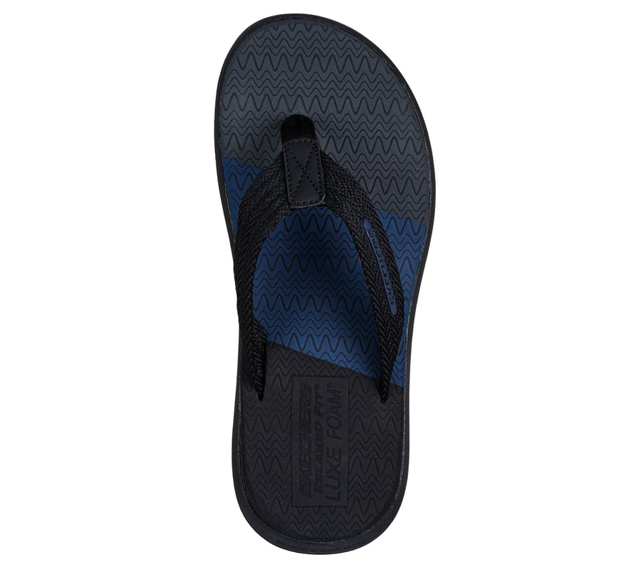 SKECHERS Voreno Codie Flip Flop Sandals Men’s 9 Black/Blue Comfort Relaxed Fit Relaxed Fit: Voreno - Codie main image 3