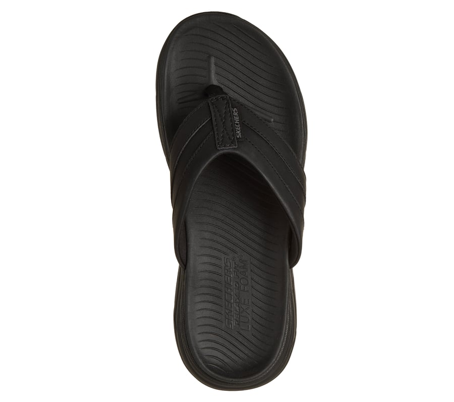 Skechers Relaxed Fit Sandals Mens 12 Black New Luxe Foam Strappy Outdoor Hiking Skechers Sandals Vegan Tresmen Menard Relaxed Fit Luxe Foam  main image 2