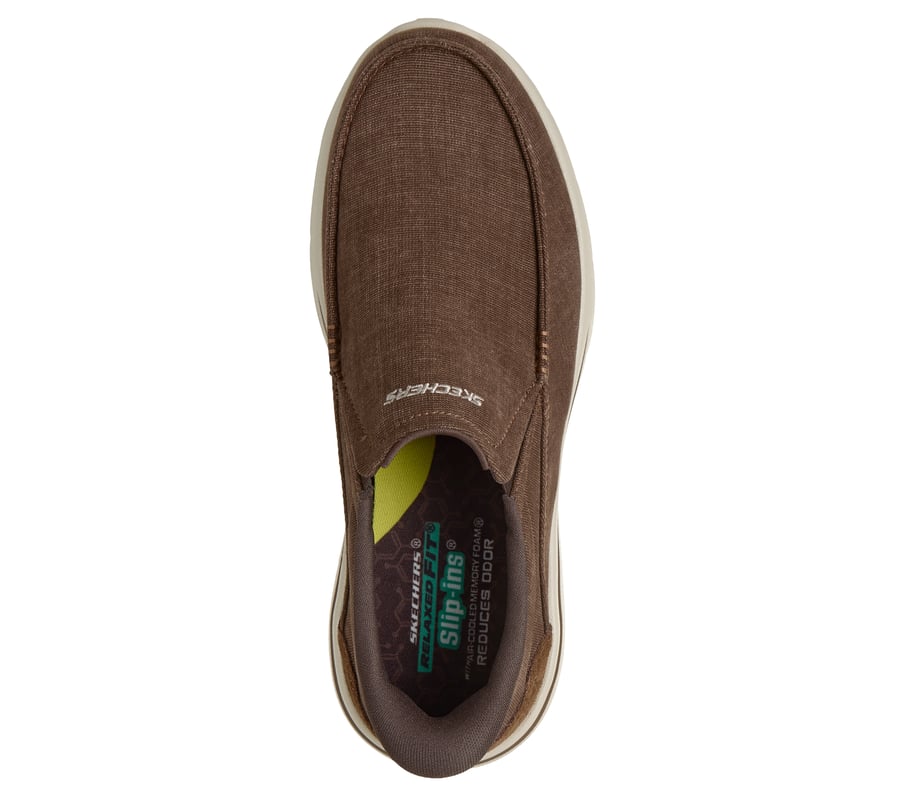 Skechers Relaxed Fit‎ Men\'s Air Cooled Memory Foam Slip On Brown Size 9 Skechers Slip-ins Relaxed Fit: Pollard - Osgood main image 4