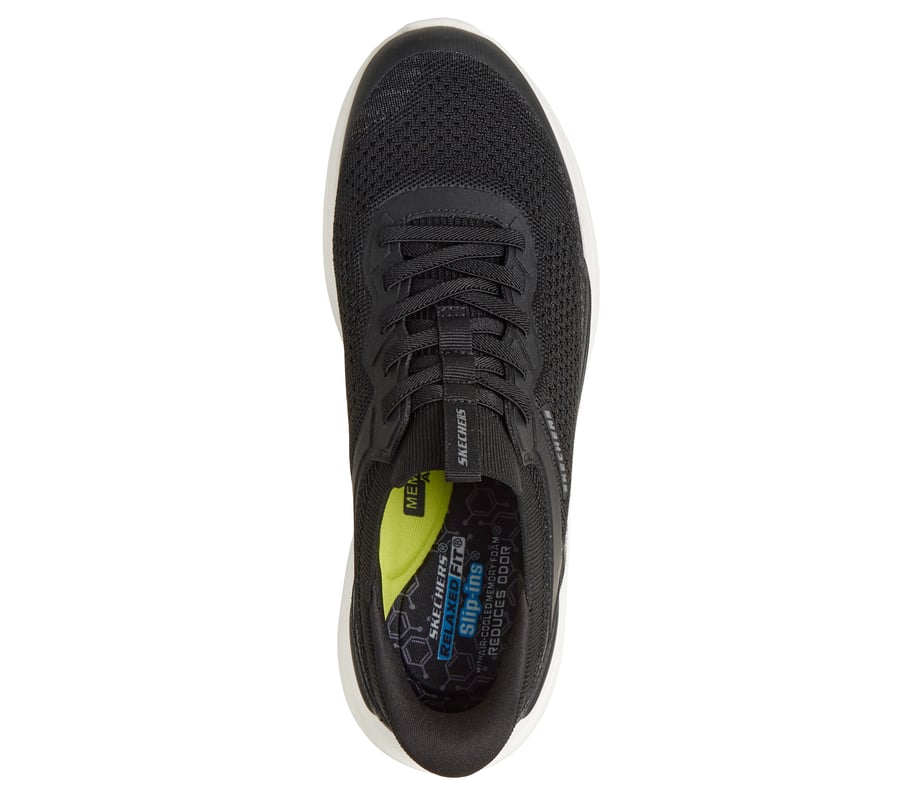 skechers dress knit relaxed fit air cooled memory foam Men's Slip-ins Fit: Sloan - Orbital Sneaker | Size 8.0 | Black Slacks