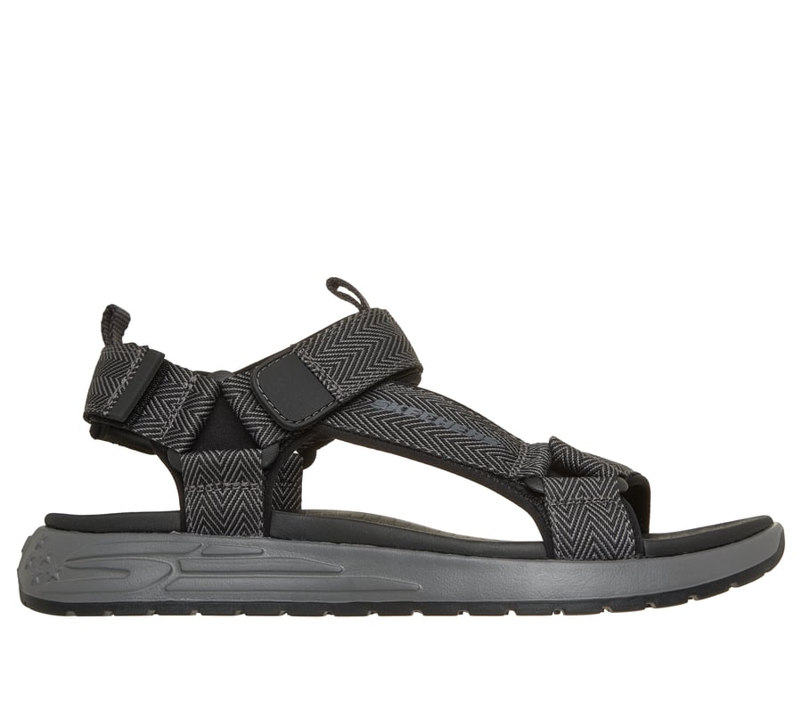 Relaxed Fit: Street Retro Jogger Sandal - Finn, BLACK / GRAY, fullimage number 0