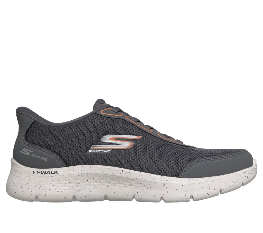 Skechers Slip-ins Waterproof: GO WALK Flex - Santiag, GRIS ANTHRACITE / ORANGE, fullimage number 0