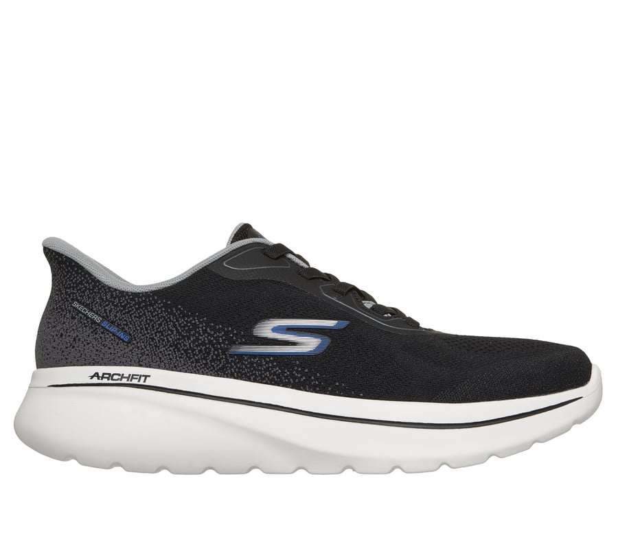 Skechers Slip-ins: GO WALK Arch Fit N-Joy - Alfredo, BLACK / BLUE, fullimage number 0