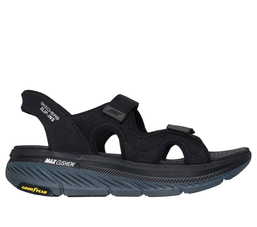 Skechers Slip-ins: Max Cushioning Premier 2.0 Sandal - Julian, BLACK / CHARCOAL, fullimage number 0