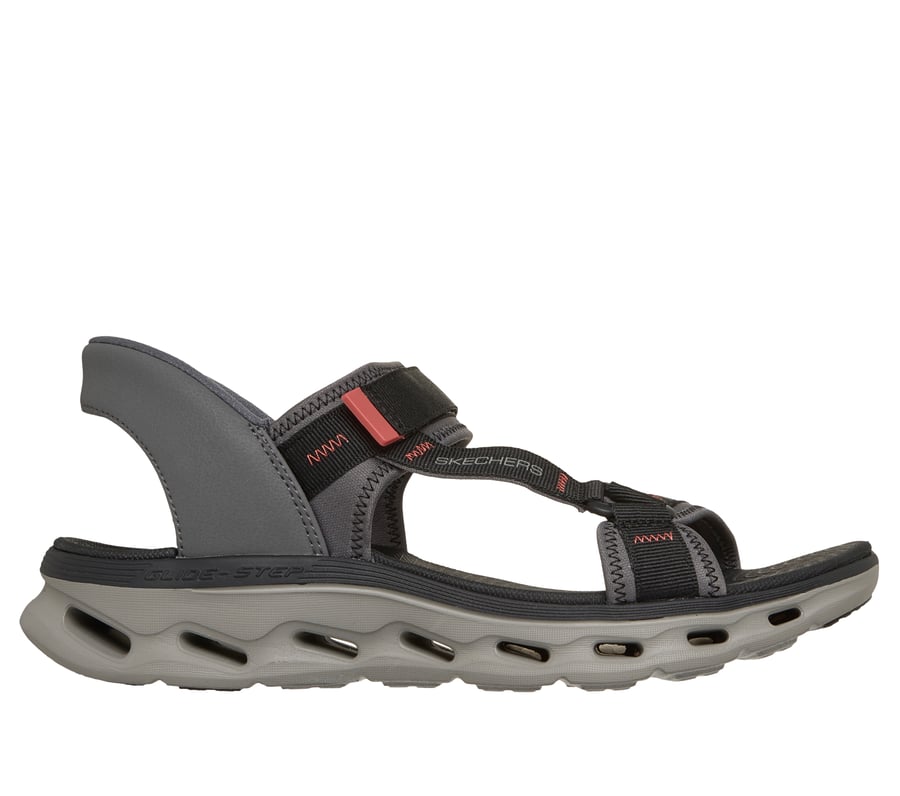 Skechers Slip-ins: GO WALK Glide-Step 2.0 Sandal - Gerry, CINZENTO / VERMELHO, fullimage number 0