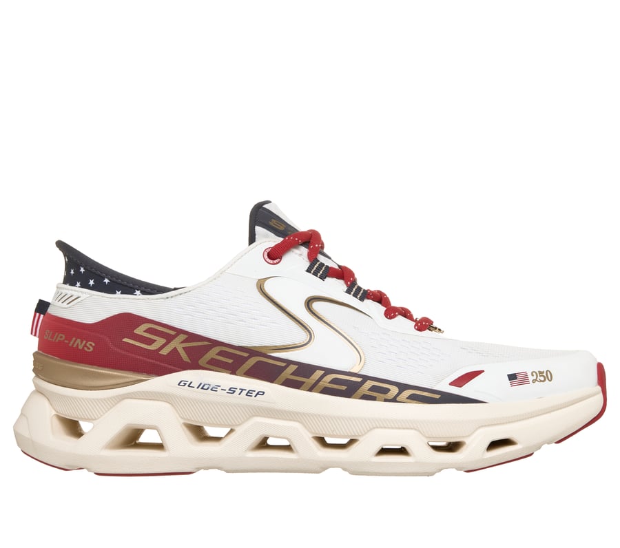 Skechers Slip-ins: Glide-Step Altus - Earned Stripes, WHITE / NAVY, fullimage number 0