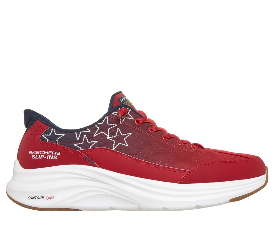 Skechers Slip-ins: Contour Foam - Cozy Fit America, RED / NAVY, fullimage number 0