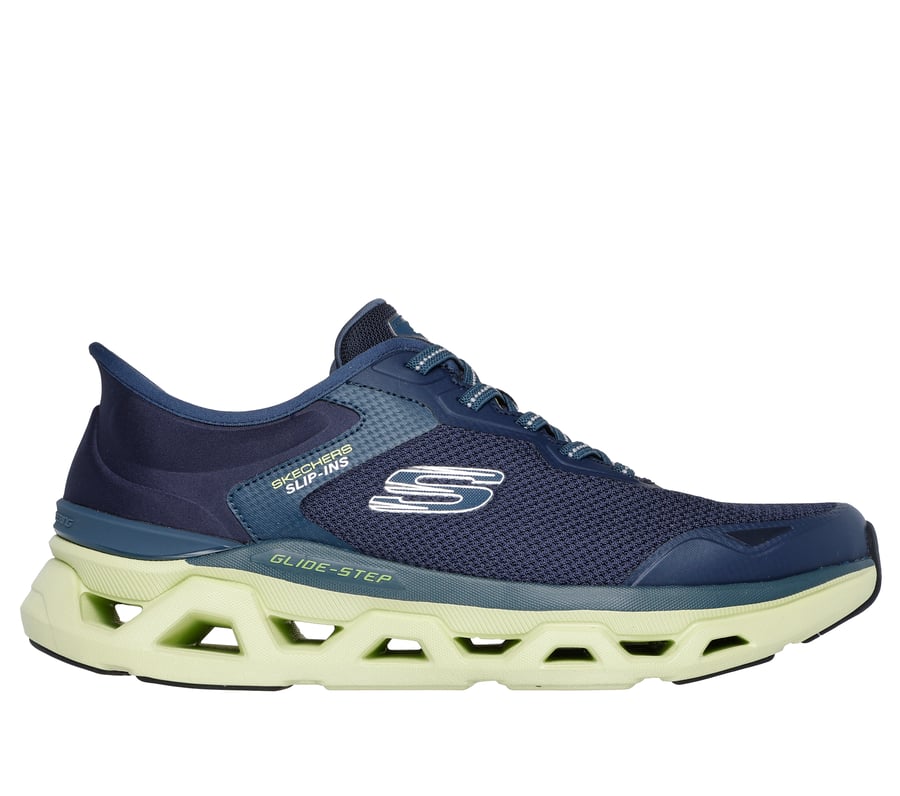 Skechers Slip-ins: Glide-Step Altus - Turn Out, SÖTÉTKÉK / LIME, fullimage number 0