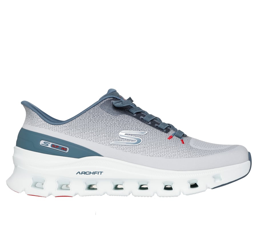 Skechers Slip-ins: Arch Fit Glide-Step Pro, LIGHT GRAY / BLUE, fullimage number 0