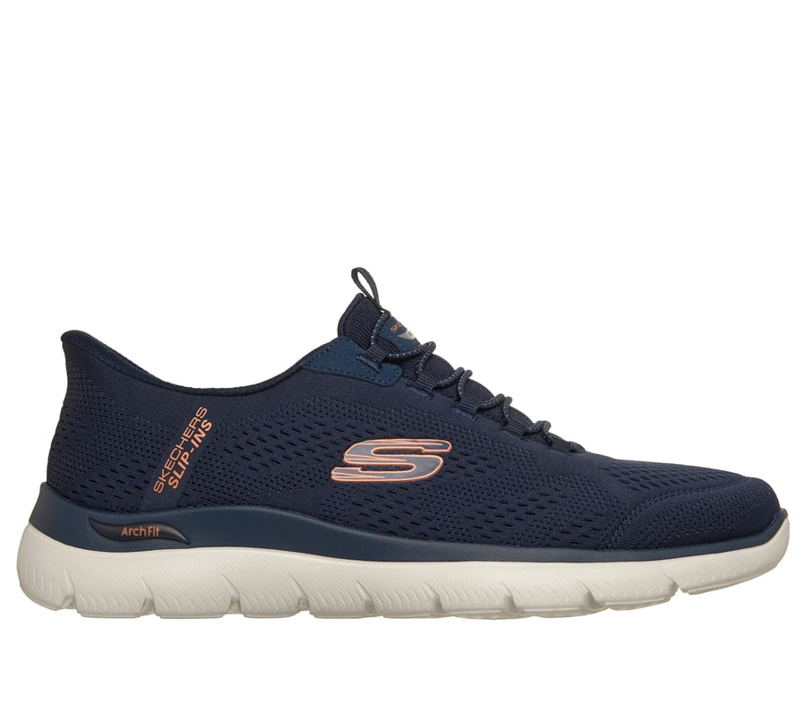 Skechers Slip-ins: Arch Fit Summits - Vorken, NAVY / ORANGE, fullimage number 0
