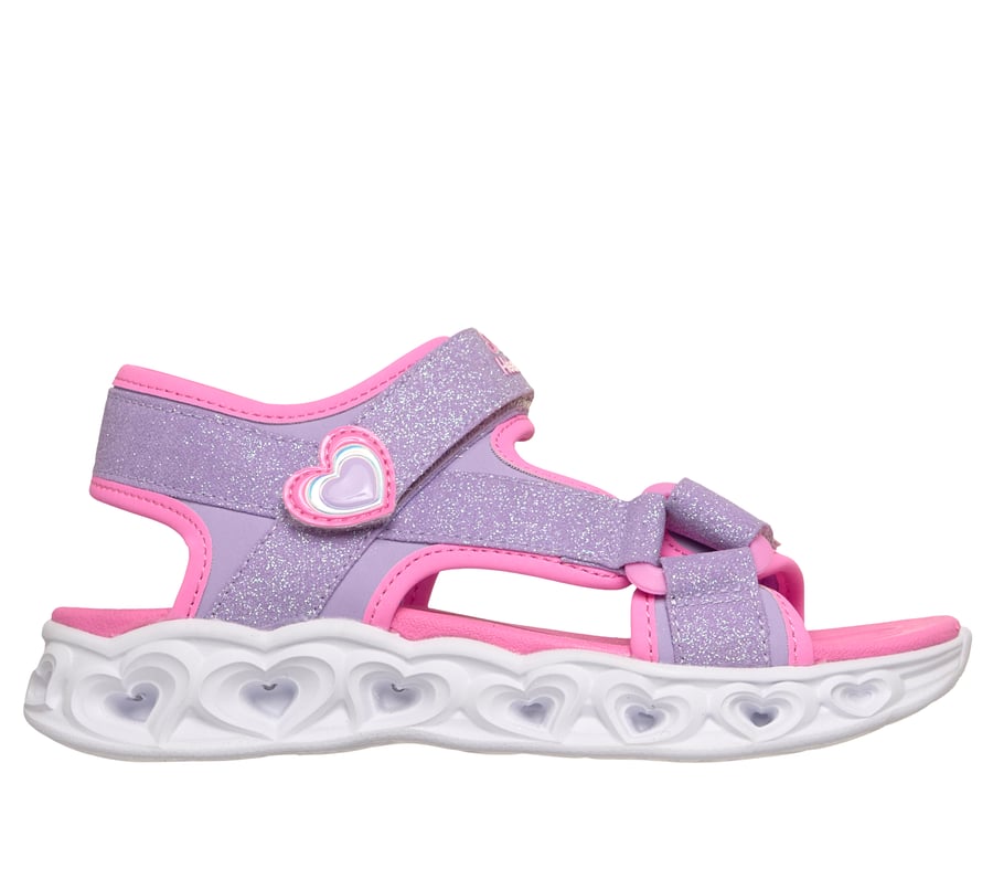 S-Lights: Heart Lights Sandal - Sugar Sparks, VIOLETT / ROSA, fullimage number 0