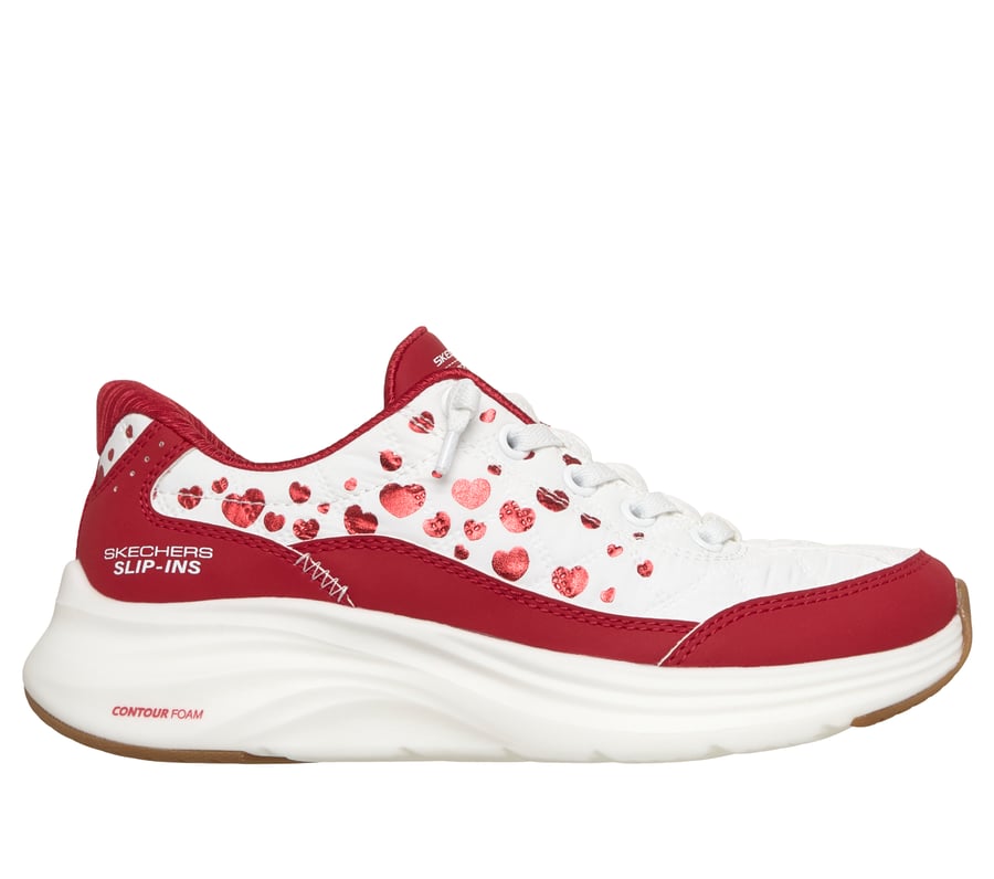 Skechers Slip-ins: Contour Foam - Cozy Fit Heartclub, WHITE / RED, fullimage number 0