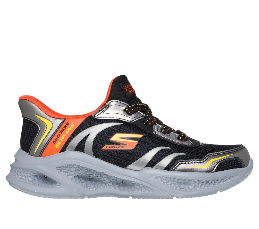 Skechers Slip-ins: Meteor-Lights - Brisk-Beams, ZWART / ZILVER, fullimage number 0