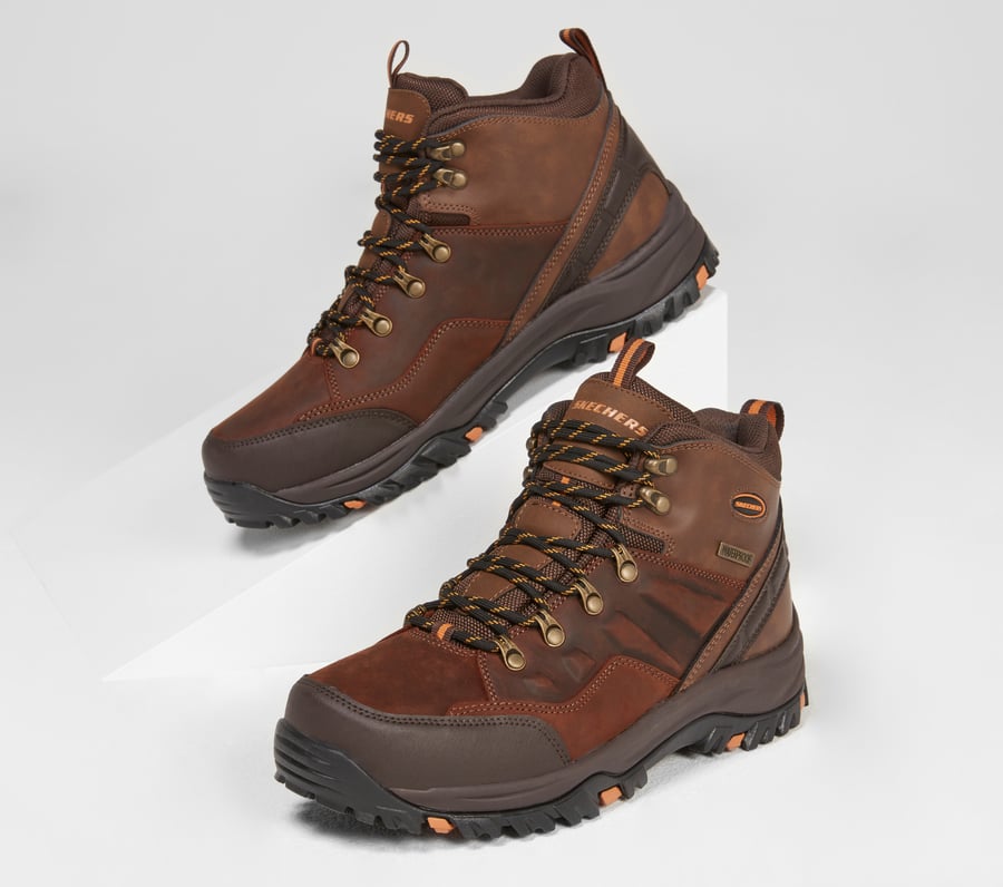 Skechers Relaxed Fit Relment Traven Outdoor Waterproof Hiking Boots Men 13 Brown Free Shipping! Skechers Men main image 2