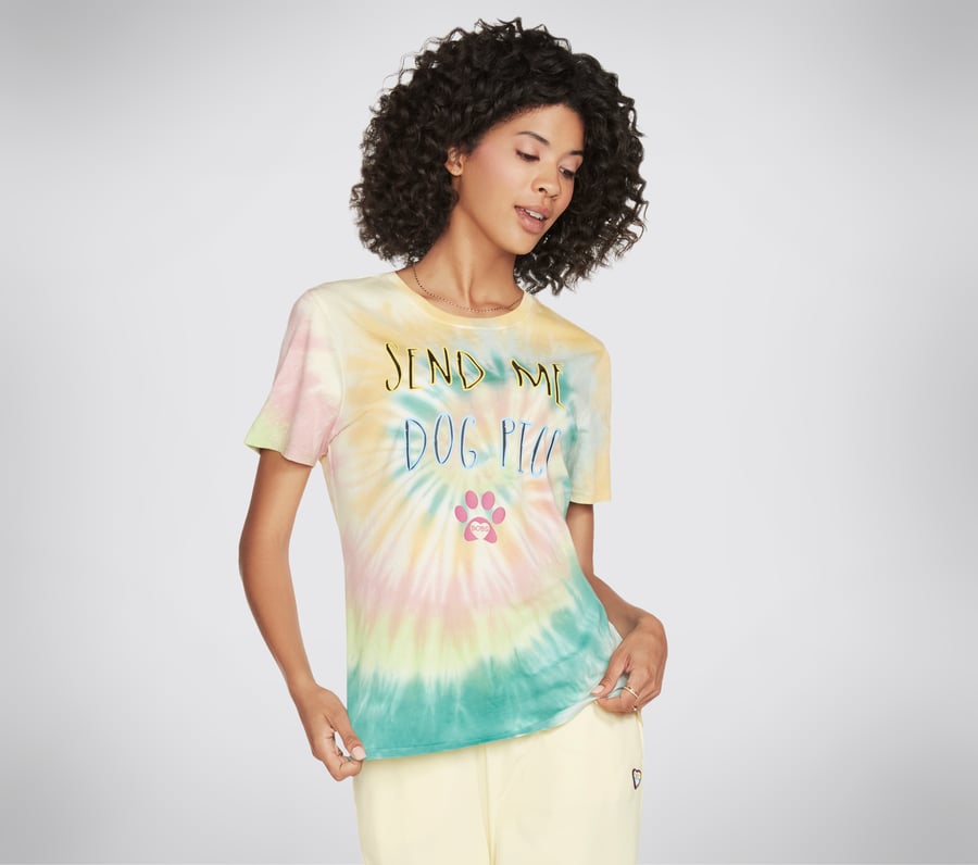 スケッチャーズ ボブス アパレル ドッグ ピクス Tシャツ（USサイズ）, オレンジ/マルチ, fullimage number 0