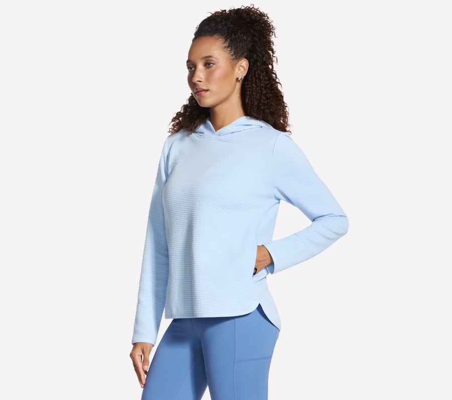 GO WALK Everywhere Tunic Hoodie, ARGENT / BLANC / BLEU, fullimage number 0