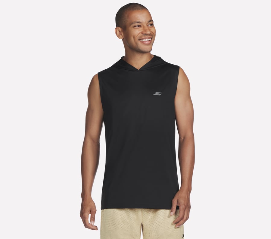 Hoops Sleeveless Hoodie, BLACK, fullimage number 0