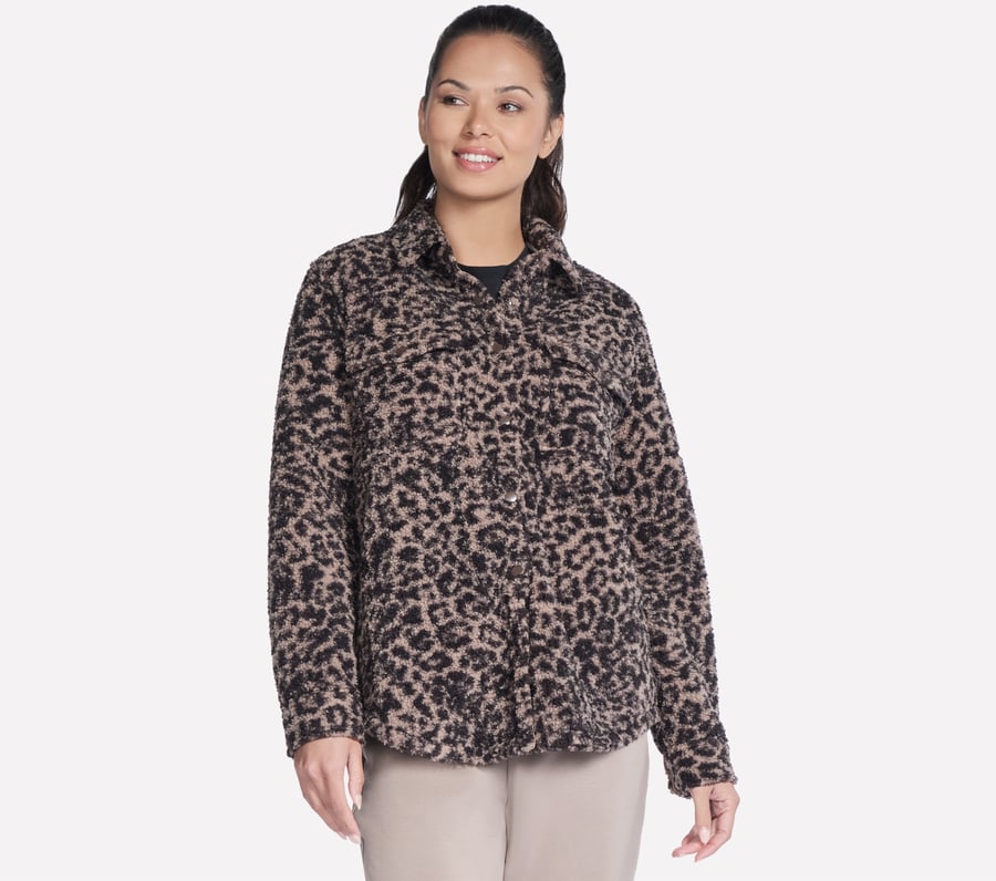 On-the-GO Cheetah Sherpa Jacket, CHEETAH, fullimage number 0